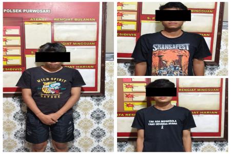 Polsek Purwosari Amankan Tiga Pelaku P